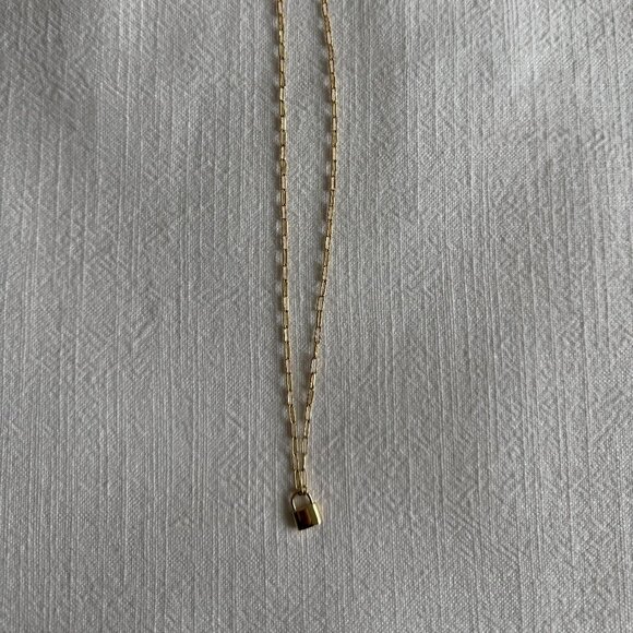Gorjana Kara Padlock Charm Necklace - Picture 2 of 5